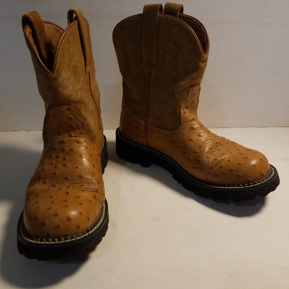 Ariat Fatbaby Boots Womens 8b Ostrich Quill